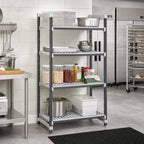 Thumbnail image #2 for Cambro Camshelving® Elements EXU214864V4480 4-Shelf Vented Polypropylene Shelving Unit, Stationary Starter, 21 x 48 x 64 Inches, Speckled Gray