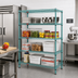 Thumbnail image #2 for EagleGard 4-Tier Stationary Starter Wire Shelving Unit, 72W x 21D x 63H, Hybrid Epoxy Finish