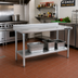 Thumbnail image #2 for Eagle Spec-Master 48-Inch x 24-Inch Stainless Steel Work Table with Backsplash and Adjustable Undershelf