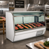 Thumbnail image #2 for Howard-McCray 32E Series 74-Inch Curved Glass Red Meat Service Case with LED Lighting