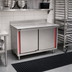 Thumbnail image #2 for Spec-Master Marine Series Stainless Steel Enclosed Work Table with Sliding Doors, 48 x 24 Inches, 4-1/2 Inch Backsplash
