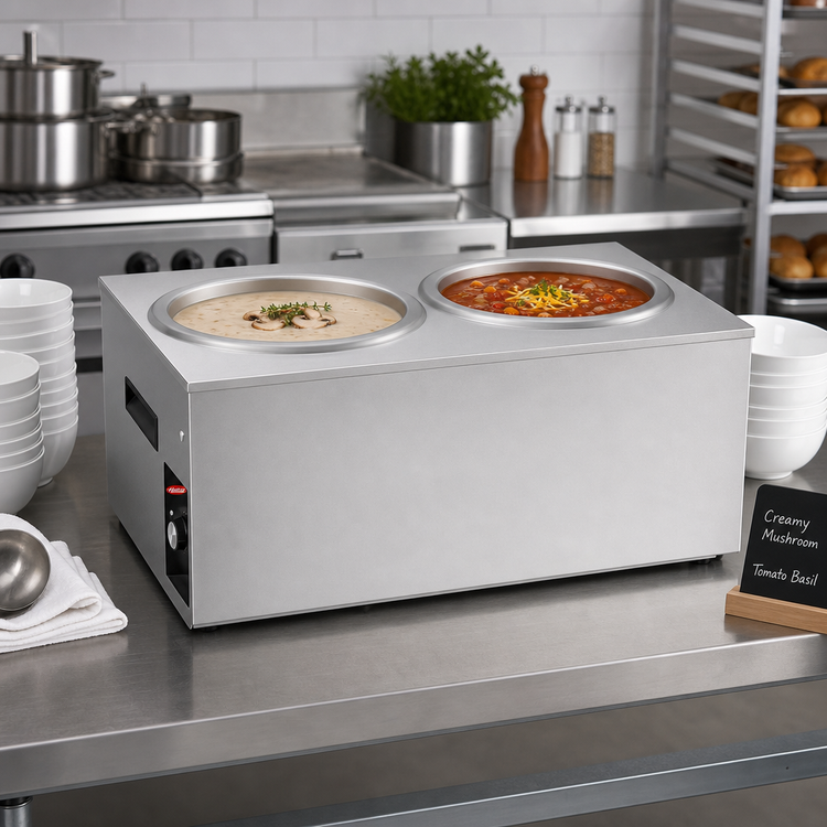 Product image #2 for Hatco Countertop Wet Soup Warmer with (2) 7-Qt Insulated Wells