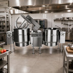 Thumbnail image #2 for Crown ELTM-60-2 Twin 60-Gallon Electric Tilting Mixer Kettle