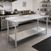 Thumbnail image #2 for Spec-Master Stainless Steel Work Table with Rear Up-Turn and Undershelf, 84 x 24 Inches