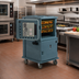 Thumbnail image #3 for Cambro Ultra Camcart® H-Series Front-Loading Heated Food Pan Carrier with Security Package, 2-Compartment, 110V, Granite Gray