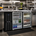 Thumbnail image #2 for Continental Refrigerator BB59SNGD 59-Inch Shallow Depth Back Bar Cooler with Glass Doors