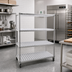Thumbnail image #2 for New Age 3-Tier Mobile Aluminum Tray-Drying Rack, 60-Tray Capacity