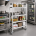 Thumbnail image #2 for Fermostock 4-Tier Mobile Polymer Shelving Unit, 38