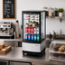 Thumbnail image #2 for Turbo Air Diamond Glass Countertop Refrigerated Merchandiser, 3.0 Cu. Ft., 4-Sided Glass, Hinged Door, 115V