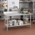 Thumbnail image #2 for Duke Standard Series 16-Gauge 400 Series Stainless Steel Work Table with 5-Inch Riser and Undershelf, 60 x 30 Inches
