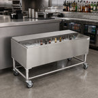 Thumbnail image #3 for John Boos UBBB-2436-X Mobile Underbar Ice Chest, 36"W x 24"D x 29-1/2"H, Stainless Steel, Locking Casters, No Backsplash