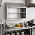 Thumbnail image #2 for Eagle Group 24 x 15 x 28 Inch Open Front Wall-Mounted Stainless Steel Wall Cabinet with Fixed Shelf