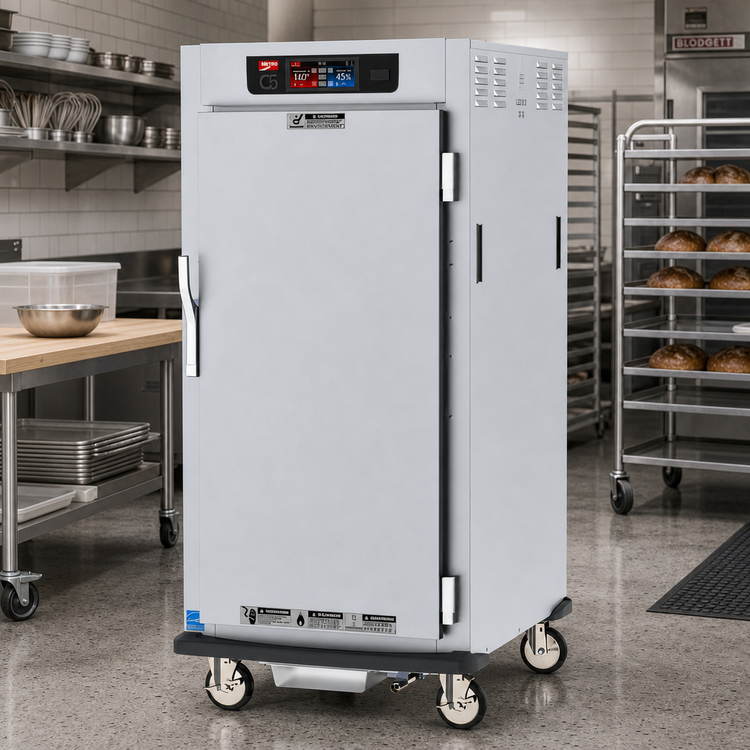 Product image #2 for Metro C5 9 Series Controlled Humidity Heated Holding and Proofing Cabinet, 3/4 Height, Solid Door, Universal Wire Slides