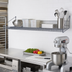 Thumbnail image #2 for Wall-Mounted Store Grid Shelf with Retaining Front Edge, 48 x 18 x 7-1/2 Inches, Gray Epoxy Finish