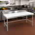 Thumbnail image #2 for Advance Tabco Poly-Vance 72 Inch x 30 Inch Poly Top Work Table with 6 Inch Backsplash