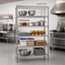 Thumbnail image #2 for Eagle Valu-Master Stationary 5-Tier Starter Wire Shelving Unit, 60 Inch W x 21 Inch D x 74 Inch H, Pewter Gray Epoxy