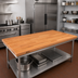 Thumbnail image #2 for John Boos Boos Block 60-Inch x 27-Inch x 1-1/2-Inch Blended Edge Grain American Cherry Kitchen Countertop with Varnique Finish