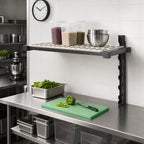 Thumbnail image #3 for Cambro Camshelving® Elevation EWSSKA2148V1580 21 x 48-Inch Wall-Mounted Vented Add-On Shelf Kit, Brushed Graphite