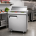 Thumbnail image #2 for Juneau 28-Inch 1-Section Refrigerated Prep Table with Rear-Mounted Self-Contained Refrigeration, 8-Pan Capacity