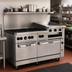 Thumbnail image #3 for Vulcan Endurance 60-Inch Gas Restaurant Range with 6 Open Burners, 24-Inch Thermostatic Griddle, Standard Oven, and Convection Oven