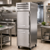 Thumbnail image #2 for True SPEC SERIES Pass-Thru One-Section Reach-In Refrigerator with Two Front Half Doors and Rear Solid Door
