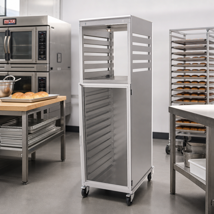 Product image #2 for NU-VU Full-Height Non-Insulated Aluminum Bread Cabinet on Casters
