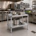 Thumbnail image #2 for New Age 30 x 15 x 36-Inch Stationary Modular Aluminum Equipment Stand with 2 Adjustable Solid Shelves