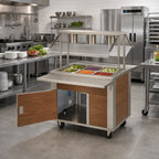 Thumbnail image #2 for Dinex DineXpress DXP3CM Mobile Mechanically Cooled Stainless Steel Cold Food Unit, 3-Pan, 5" Deep Wells