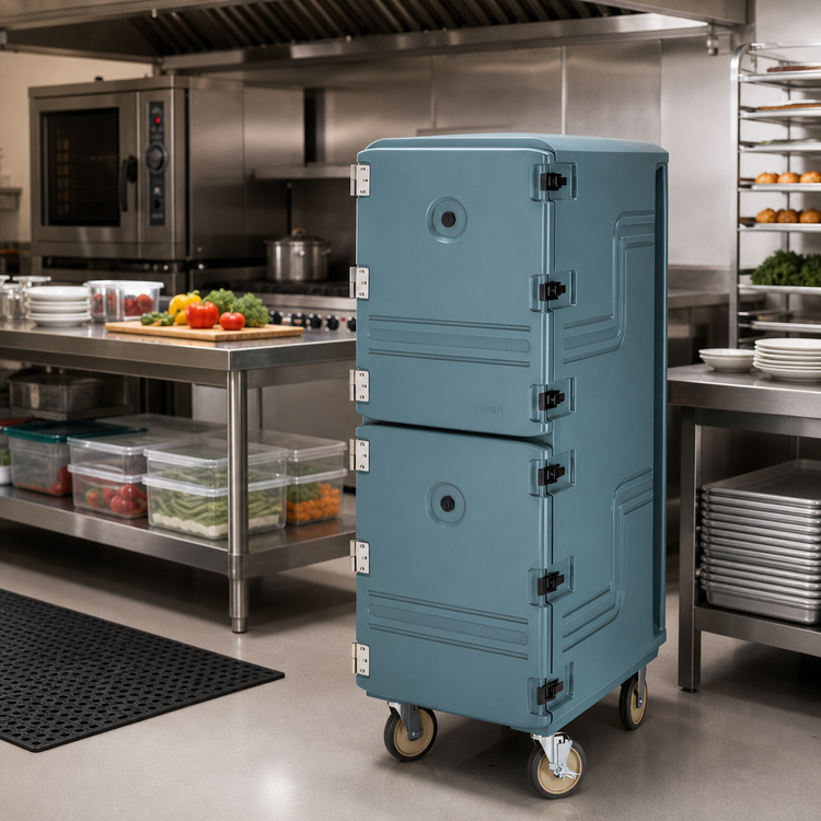 Product image #3 for Cambro Camcart Double-Cavity Insulated Food Storage Box Cart for 18 x 26 Pans