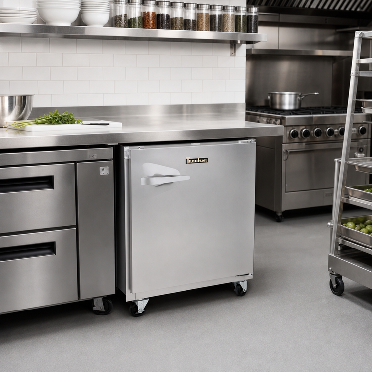 Product image #2 for Traulsen Dealer's Choice 27-Inch 1-Section Compact Undercounter Reach-In Freezer, Right-Hinged Solid Door