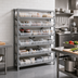 Thumbnail image #2 for Quantum Heavy-Duty Stationary Wire Shelving Unit with 7 Shelves and 18 Clear Bins, 36 x 12 x 39 Inches