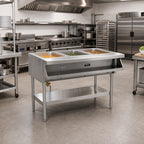 Thumbnail image #2 for Eagle Group SHT3-240 3-Well Sealed Well Electric Hot Food Table, Open Base, Stainless Steel, 48-Inch, 240V