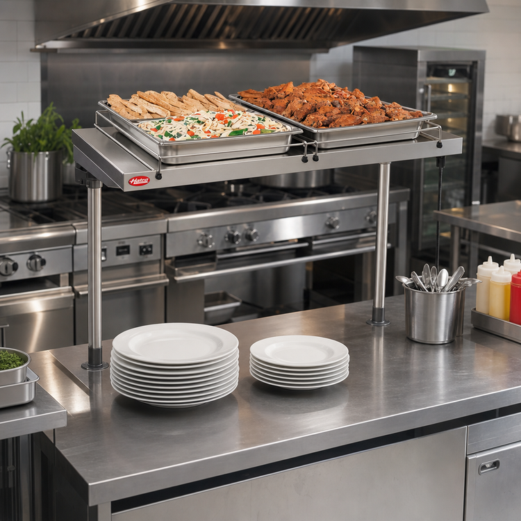 Product image #2 for Hatco Glo-Ray 42-Inch Freestanding Heated Shelf, 12-Inch Deep, Stainless Steel Top
