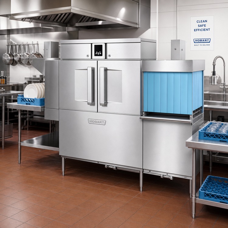 Product image #2 for Hobart CL76C-BAS+BUILDUP Steam Tank Heat High Temperature Rack Conveyor Dishwasher