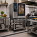 Thumbnail image #1 for Alto-Shaam Small Seismic-Foot Equipment Stand with Shelf Slides for 6-10 & 10-10 Combi Ovens