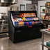 Thumbnail image #2 for Howard-McCray Ovation Series 63-Inch Remote Open Impulse Merchandiser with Straight Plexi Ends, LED Lighting, Black