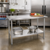 Thumbnail image #2 for John Boos Stallion 30 Inch x 18 Inch 18-Gauge 430 Stainless Steel Work Table with Adjustable Undershelf
