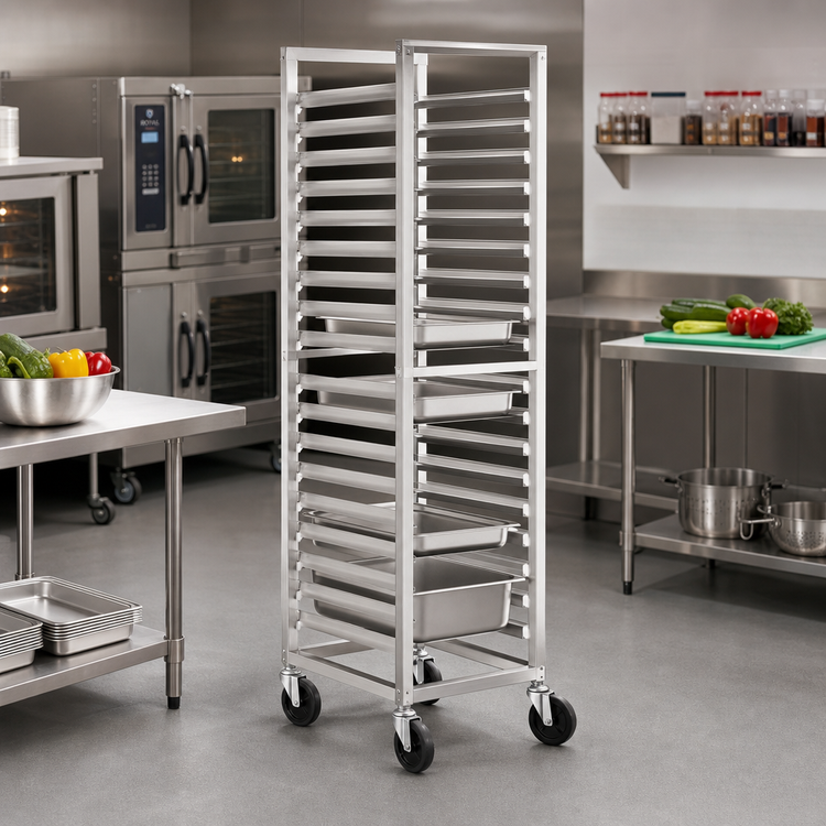 Product image #2 for Stainless Series 12 x 20 Steam Table Pan Rack, End Load, 11 Pan Capacity