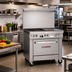 Thumbnail image #2 for Southbend Ultimate 36-Inch Gas Restaurant Range with 4 Open Burners, 12-Inch Griddle, and Convection Oven