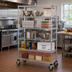 Thumbnail image #2 for Quantum Mobile Wire Shelving Cart, 48 x 24 x 69 Inches, 5 Shelves, Chrome Plated