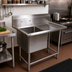 Thumbnail image #2 for John Boos Pro-Bowl Freestanding 1-Compartment Stainless Steel Sink with Right Drainboard