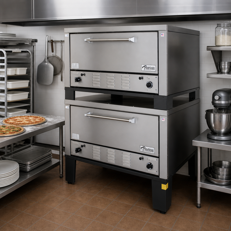 Product image #2 for Peerless CW52B Double-Stack Gas Deck Bake Oven, 2 Decks, 42 x 32-Inch Deck Interior