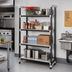Thumbnail image #2 for Cambro Camshelving Elements XTRA High Density Top Rail Stationary Starter Unit, 18 in. D x 48 in. L x 81 in. H, 4-Shelf Solid