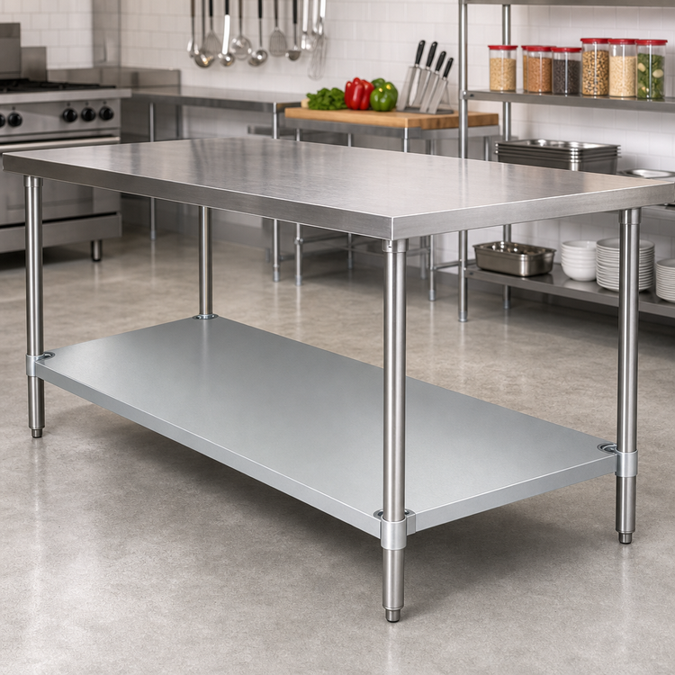 Product image #2 for Elite Series 96-Inch x 30-Inch Galvanized Undershelf for Work Tables