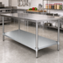 Thumbnail image #2 for Elite Series 96-Inch x 30-Inch Galvanized Undershelf for Work Tables