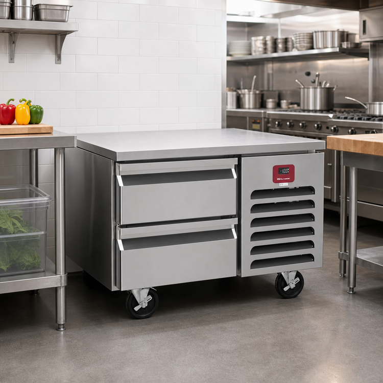 Product image #2 for Southbend Platinum 64-Inch Low-Height Self-Contained Freezer Base with 2 Self-Closing Drawers