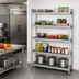 Thumbnail image #2 for Fermostock 5-Tier Corner Expansion Polymer Shelving Unit Kit, 83 Inch H x 64 Inch W x 14 Inch D
