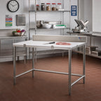 Thumbnail image #2 for Eagle Group BT2472S 72-Inch x 24-Inch Poly Top Boning Table with Stainless Steel Base and 4-Inch Backsplash