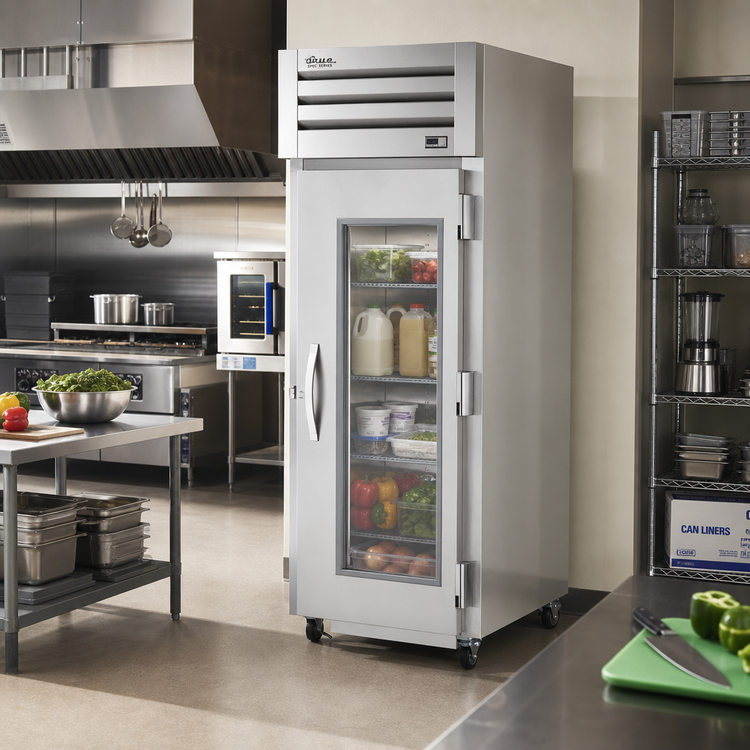 Product image #2 for True SPEC SERIES One-Section Roll-In Refrigerator with Glass Display Door and Lock, Self-Contained, 1/3 HP