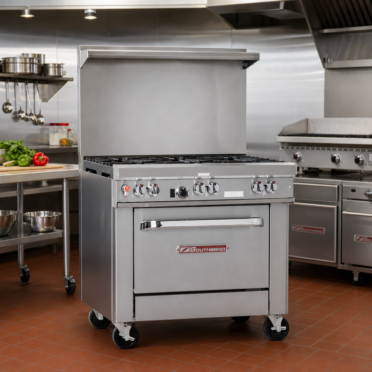Product image #2 for Southbend Ultimate 36-Inch Gas Restaurant Range with 4 Pyromax Burners and Standard Oven